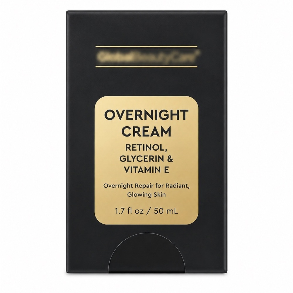 Global Beauty Care Retinol Overnight Face Cream Vitamin E 1.7 oz